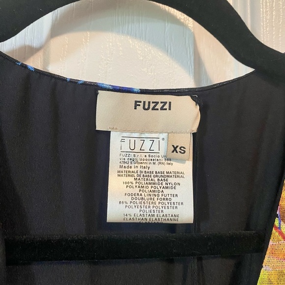 NWT FUZZI sleeveless black printed wide leg jumpsuit size extra small - Picture 5 of 6